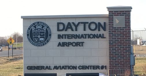 Dayton International Airport signage